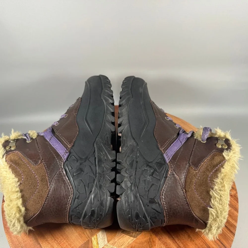 Merrell J32742 Womens Chocolate Brown Waterproof Faux Fur Winter Boots Size 6